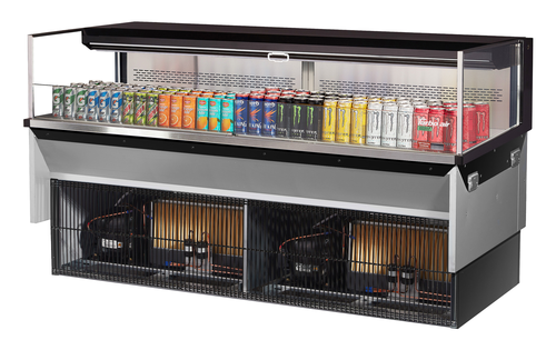 Turbo Air TOM-72L-UF-WB1SI-N Drop-In Horizontal Open Display Case 9.7 cu ft Self-Contained Refrigeration