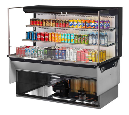 Turbo Air TOM-60L-UF-WB3SI-N Drop-In Horizontal Open Display Case 19.3 cu ft Self-Contained Refrigeration