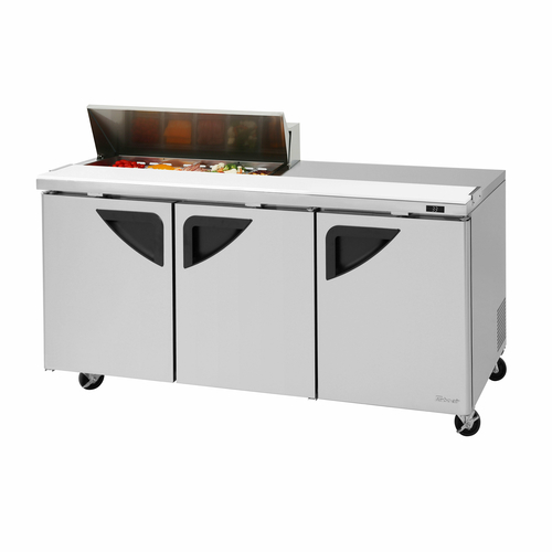 Turbo Air TST-72SD-10S-N-LW Super Deluxe Sandwich Salad Unit 72 Inch Stainless Steel 10 Pan Capacity