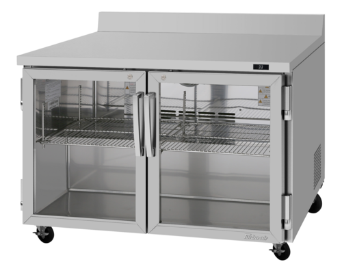 Turbo Air PWR-48-G-N PRO Series Worktop Refrigerator 48 inch Two Section 12.2 cu.ft Self Cleaning Condenser