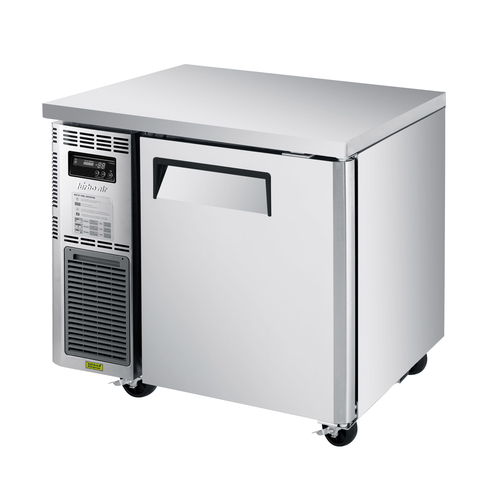 Turbo Air JUF-36S-N J Series Side Mount Undercounter Freezer 5.66 cu ft Stainless Steel Door LED Lighting
