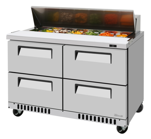 Turbo Air TST-48SD-D4-FB-N Super Deluxe Sandwich Salad Unit Front Breathing 48 Inch Stainless Steel 11.1 Cu Ft
