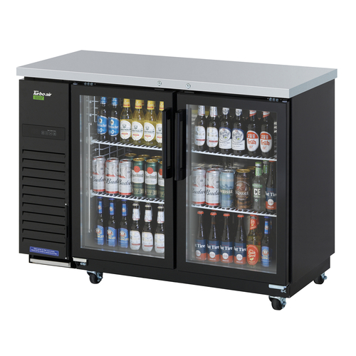 Turbo Air TBB-24-48SGD-N Super Deluxe Narrow Back Bar Cooler 49-1/8W x 24-1/2D x 35-3/8H 12.2 cu.ft. Self-Contained