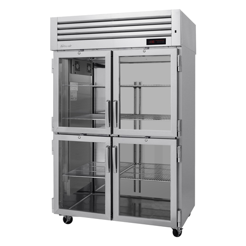 Turbo Air PRO-50-4H-G PRO Series Heated Cabinet Two Section 47.7 cu ft Glass Doors Digital Control Energy Star