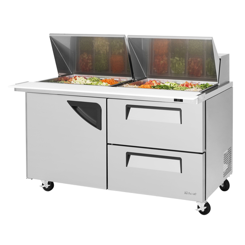 Turbo Air TST-60SD-24-D2-N Super Deluxe Sandwich Salad Mega Top Unit 19 cu ft Stainless Steel 24 Pan Opening