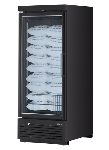 Turbo Air TJMI-30SDW-B Super Deluxe Jumbo Ice Merchandiser 32 cu.ft Capacity Bottom Mount Refrigeration