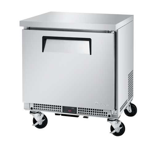 Turbo Air MUR-27S-N6 M3 Series Undercounter Refrigerator 27 inch Solid Door 3.28 cu ft Stainless Steel