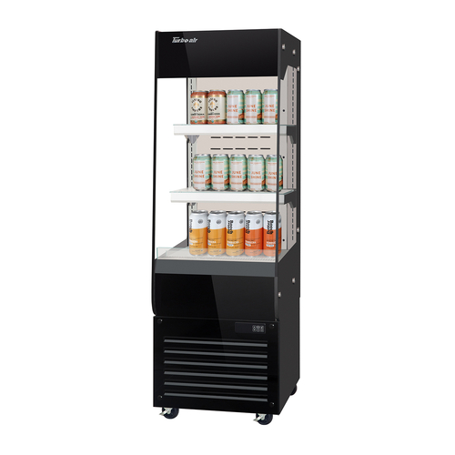 Turbo Air TOM20-60N-WB Horizontal Open Display Merchandiser 3.2 cu ft Capacity Self Cleaning Condenser LED Lighting