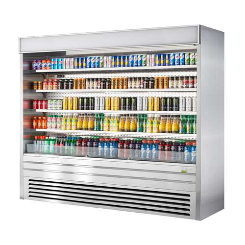 Turbo Air TOM-96ES-N Vertical Air Curtain Display Merchandiser 45.2 cu ft Self Cleaning Condenser LED Lighting