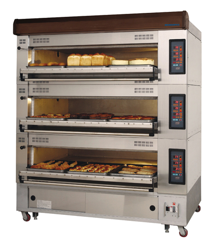 Turbo Air RBDO-43 Radiance Deck Oven Electric 3 Tiers 4 Trays European Pan Size Temperature Control Overheat Protection