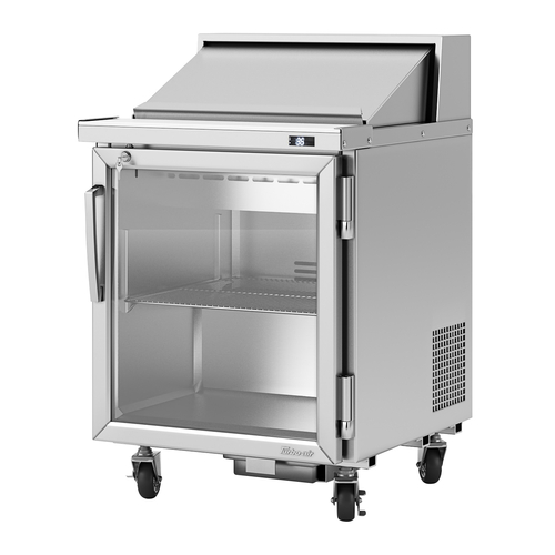 Turbo Air PST-28-G-N PRO Series Sandwich Salad Unit 7 cu ft 27.5W x 30D x 37.625H with Glass Door and Lock
