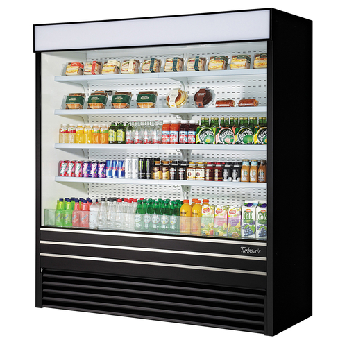 Turbo Air TOM-96EB-N Vertical Air Curtain Display Merchandiser 45.2 cu ft Self Contained Refrigeration