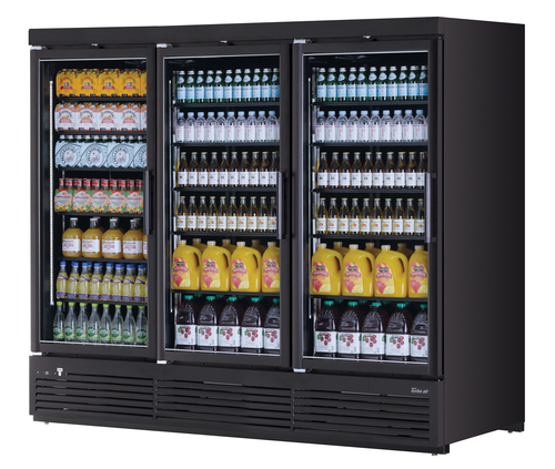 Turbo Air TJMR-85SDW-B Super Deluxe Refrigerated Merchandiser 97 cu ft Self Cleaning Condenser Energy Star