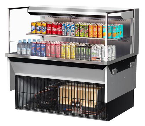 Turbo Air TOM-48L-UF-S-2SI-N Drop-In Horizontal Open Display Case 10.2 cu ft Self-Contained Refrigeration