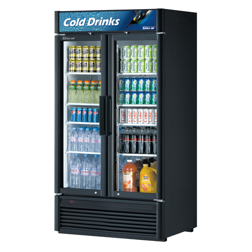 Turbo Air TGM-35SD-N Super Deluxe Glass Merchandiser Refrigerator 29.06 cu ft Self Cleaning Condenser System