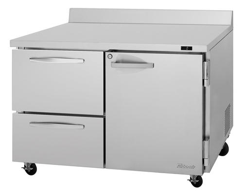 Turbo Air PWF-48-D2R(L)-N PRO Series Worktop Freezer 12.8 cu.ft. capacity self-contained refrigeration stainless steel