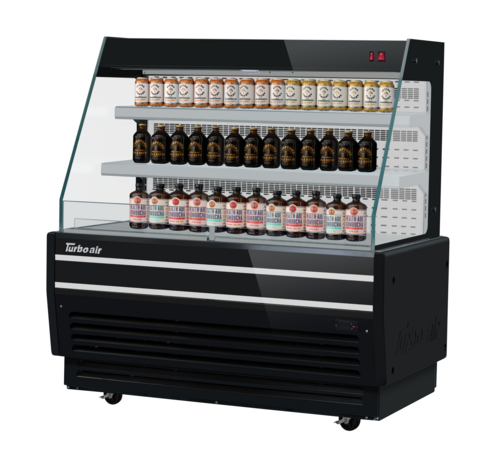 Turbo Air TBA49-50N-WB Horizontal Open Display Case 5.7 cu.ft Low Profile Self Contained Refrigeration