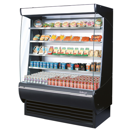 Turbo Air TOM-60DXB-N Extra Deep Vertical Open Display Merchandiser 60 inch 29.4 cu ft Capacity Energy Efficient Design