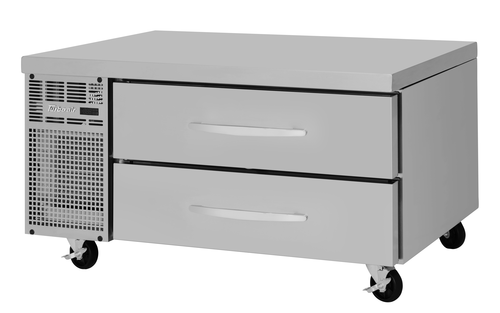 Turbo Air PRCBE-48R-N-FT PRO Series Refrigerated Chef Base 48 inch Stainless Steel with Digital Display and Drawers