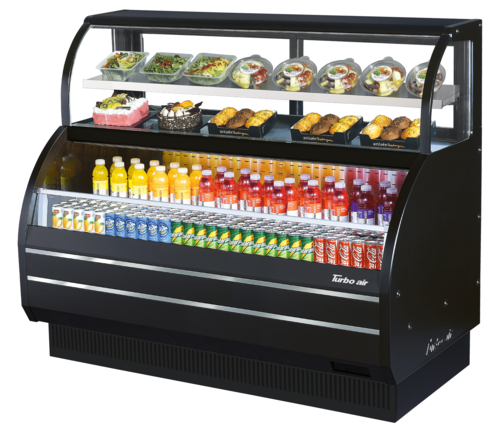 Turbo Air TOM-W-60SB-N Open Display Merchandiser Combination Case Refrigerated Top Shelf 62-5/8W x 34-1/8D x 56-3/8H