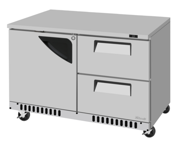 Turbo Air TUR-48SD-D2R(L)-FB-N Super Deluxe Series Undercounter Refrigerator 11.1 cu ft Front Breathing Design