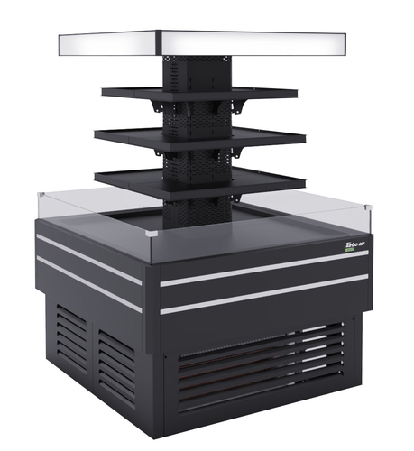 Turbo Air TIOM-48CCB-N Island Display Self-Serve Refrigerated Merchandiser 23.7 cu ft capacity 47-1/8W x 48-3/8D x 64-1/2H