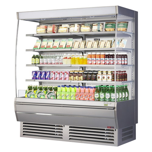 Turbo Air TOM-72DXS-N Extra Deep Vertical Open Display Merchandiser 34.1 cu ft Capacity Stainless Steel