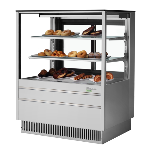 Turbo Air TCGB-36UF-DR-S Bakery Dry Case 11.8 cu ft capacity 36-1/2W x 33-1/8D x 50-1/8H LED interior lighting