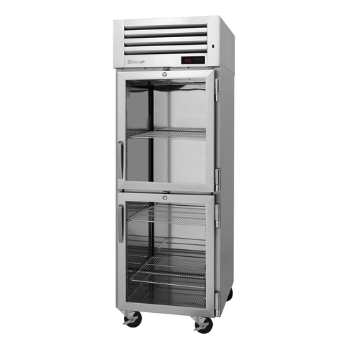 Turbo Air PRO-26-2H-G-L PRO Series Heated Cabinet 26 cu ft One Section with Glass Doors and Digital Control