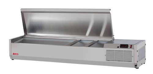 Turbo Air CTST-1200-N E-Line Countertop Salad Table 48-3/8 inch with Self-Contained Refrigeration and Digital Display