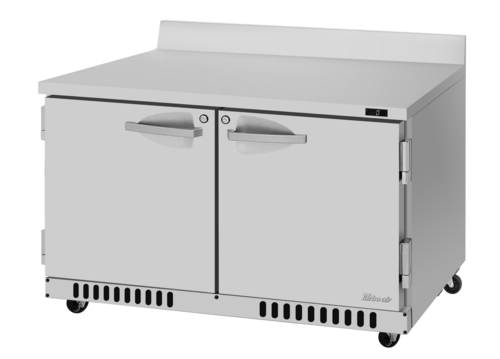 Turbo Air PWF-48-FB-N PRO Series Worktop Freezer Front Breathing 11.1 cu.ft Capacity Stainless Steel 2 Doors