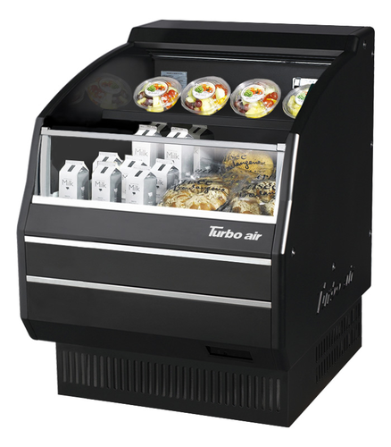 Turbo Air TOM-30LB-SP-A-N Horizontal Open Display Merchandiser 5.1 cu ft Capacity Self Contained Refrigeration
