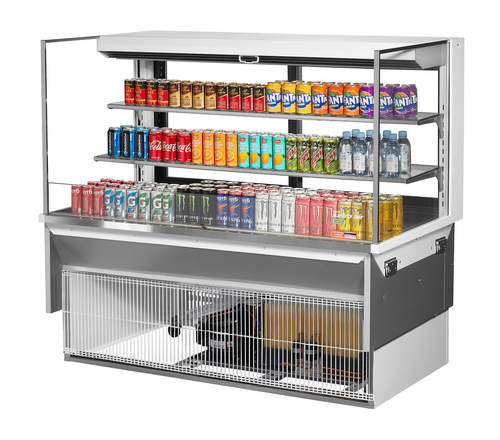 Turbo Air TOM-60L-UFD-WB3SI-N Drop-In Horizontal Open Display Case 19.3 cu ft Self-Contained Refrigeration