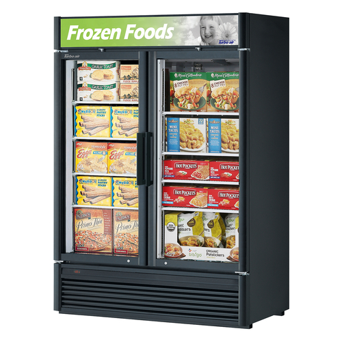 Turbo Air TGF-47SD-N Super Deluxe Glass Merchandiser Freezer 39 cu ft Self Cleaning Condenser Energy Star