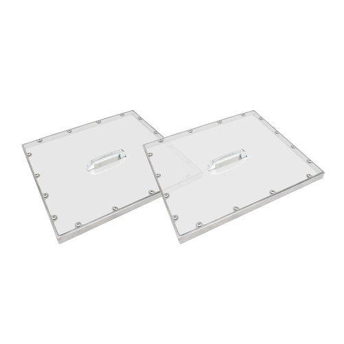 Turbo Air PC-60J Clear Pan Cover 2 Pack 27-3/8 x 22-1/2 x 1-1/4 for JBT-60