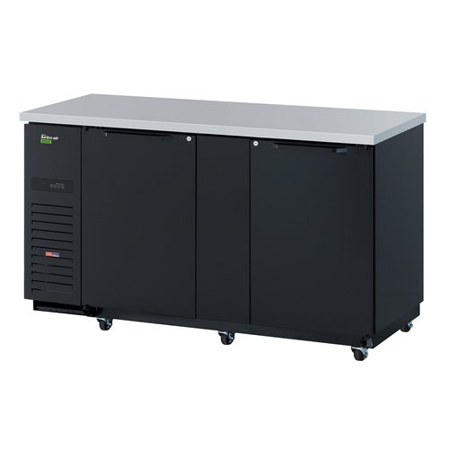 Turbo Air TBB-3SBD-N6 Super Deluxe Back Bar Cooler 69 inch Two Section Self Cleaning Condenser 23 cu ft Energy Star