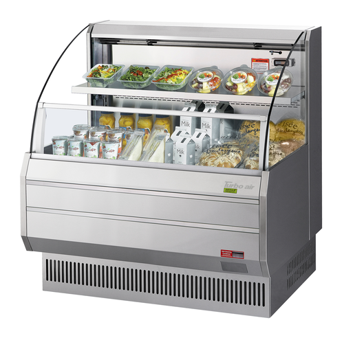 Turbo Air TOM-40LS-N Horizontal Open Display Merchandiser 7.4 cu ft Capacity Low Profile Self Cleaning Condenser