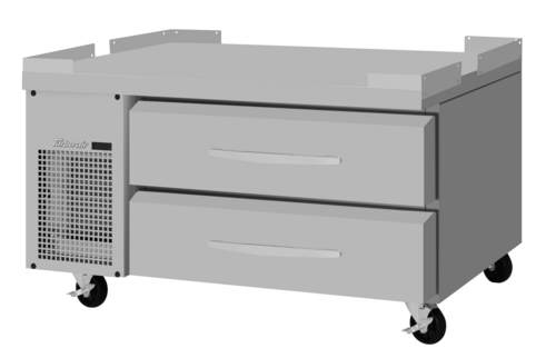 Turbo Air PRCBE-48F-N-FT PRO Series Freezer Chef Base 48 inch Stainless Steel Digital Temperature Display