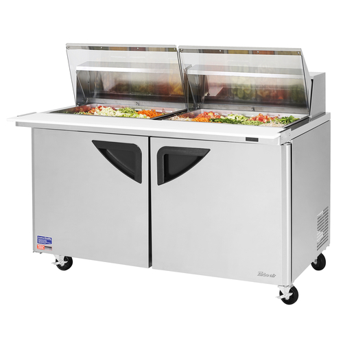 Turbo Air TST-60SD-24-N-CL Super Deluxe Sandwich Salad Mega Top Unit 19 cu ft Stainless Steel 24 Pan Opening