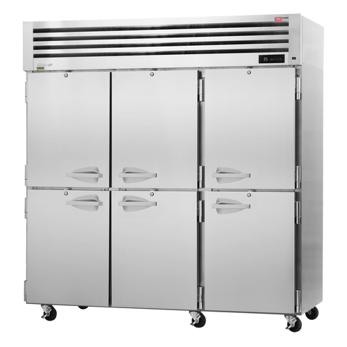 Turbo Air PRO-77-6R-N PRO Series Refrigerator Three Section 73.9 Cu Ft Capacity LED Digital Temperature Control