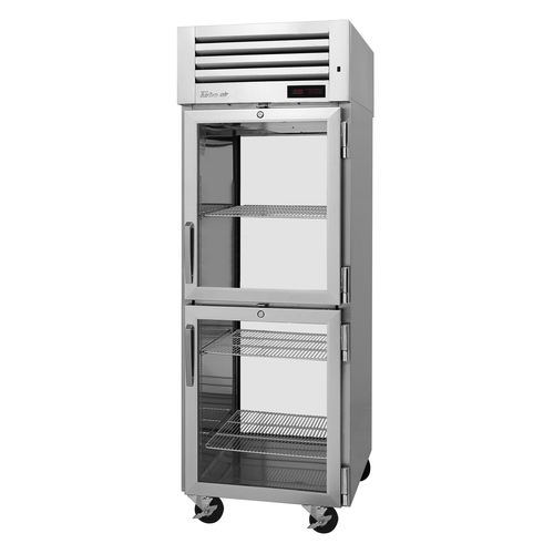 Turbo Air PRO-26-2H-G-PT-L PRO Series Heated Cabinet Pass-Thru One Section 28 Cu Ft with Glass Doors and Digital Control