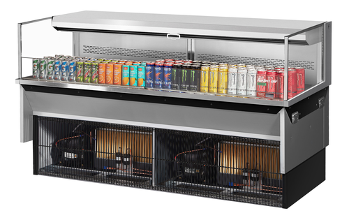 Turbo Air TOM-72L-UF-S-1SI-N Drop-In Horizontal Open Display Case 9.7 cu ft Self-Contained Refrigeration