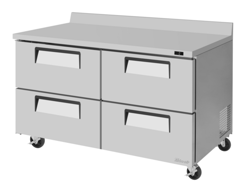 Turbo Air TWF-60SD-D4-N Super Deluxe Worktop Freezer 60 inch Two Section Stainless Steel 17 cu ft Self Cleaning