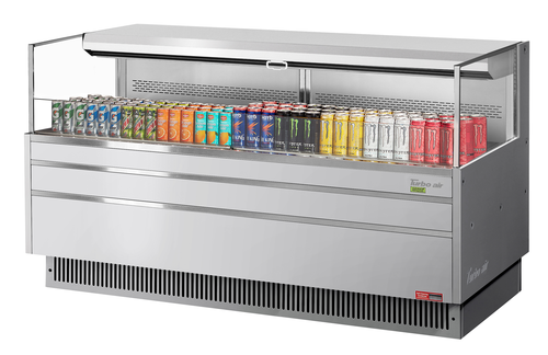 Turbo Air TOM-72L-UF-S-1S-N Horizontal Open Display Merchandiser 9.7 cu ft Low Profile Self Contained Refrigeration