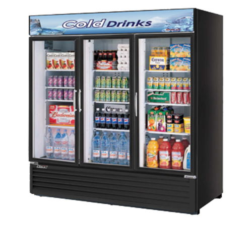 Turbo Air TGM-72RSB Refrigerated Merchandiser Three Section 67.98 cu ft Bottom Mount Self Contained Refrigeration