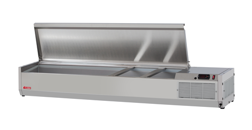 Turbo Air CTST-1500-N E-Line Countertop Salad Table 60-1/4 inch with Self-Contained Refrigeration and Digital Display