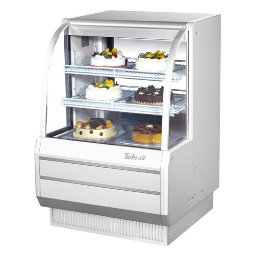 Turbo Air TCGB-36-WB-N Refrigerated Bakery Display Case 36-1/2 W 11.8 cu ft Self Cleaning Condenser Curved Glass