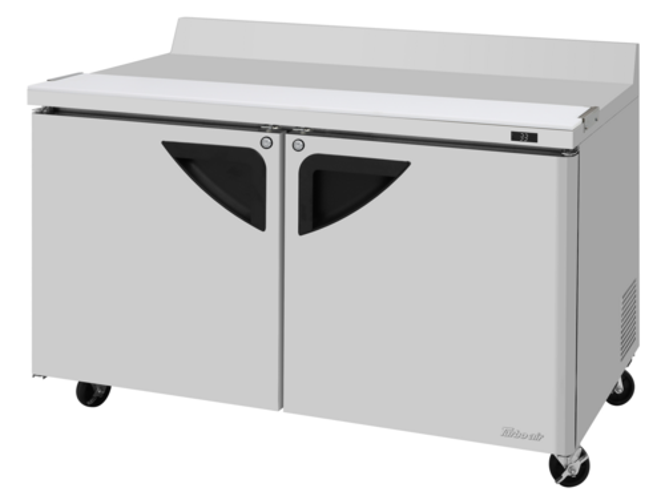 Turbo Air TWR-60SD-N-CB Super Deluxe Worktop Refrigerator 60 inch 17 cu ft Stainless Steel Self Cleaning