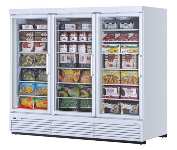 Turbo Air TJMF-85SDW-BN Super Deluxe Glass Merchandiser Freezer 97.5W x 38D x 83.5H 93.8 cu ft Energy Star
