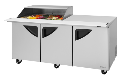 Turbo Air TST-72SD-18M-N-SL Super Deluxe Sandwich Salad Mega Prep Work Station 72 Inch Self Contained Refrigeration